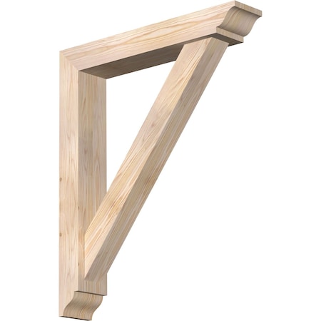 Ekena Millwork Traditional Traditional Smooth Bracket w/ Offset Brace, Douglas Fir, 5 1/2"W x 30"D x 36"H BKT0604X30X36TRA01SDF